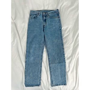 Levi's 501 High Waist Crop Straight Leg Jeans (Tango Surge) - 26x26
